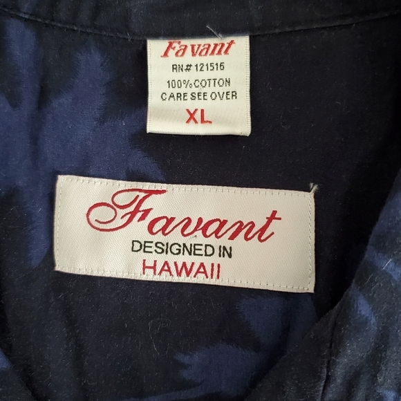 Men's Hawaiin Shirt XL Cotton Button-up Front and Back Graphic Hawaii Designed - Picture 9 of 11